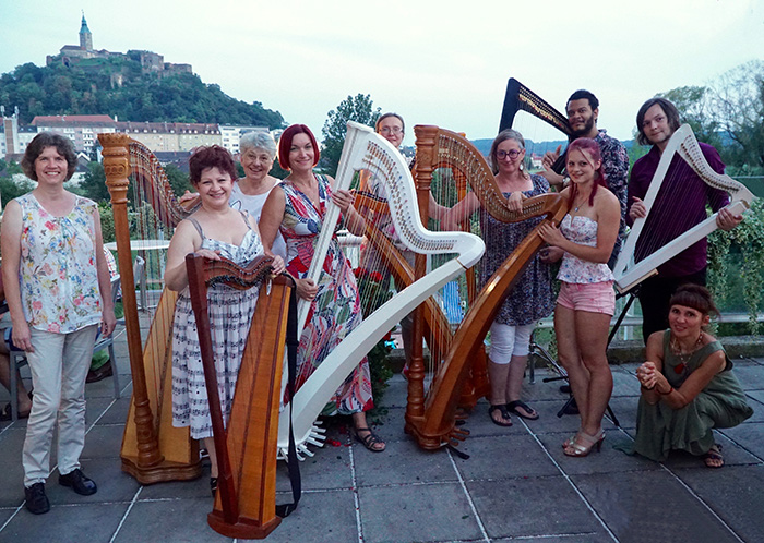 Outlyre, Harp, Festival, harpists, international, Calvin Arsenia, Sabine James, Severine Vidal, music, Austria, Gussing